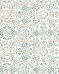 Concord Coral Medallion Wallpaper 3124-13961 by  Creative Fabrics 