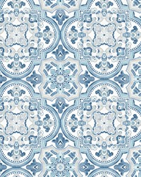 Concord Blue Medallion Wallpaper 3124-13962 by   