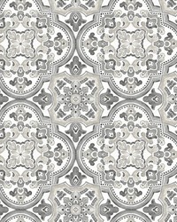 Concord Black Medallion Wallpaper 3124-13964 by   