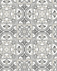 Concord Black Medallion Wallpaper 3124-13964 by  Warner 