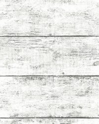 Cabin White Wood Planks Wallpaper 3124-13971 by  Brewster Wallcovering 