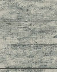 Cabin Teal Wood Planks Wallpaper 3124-13973 by   