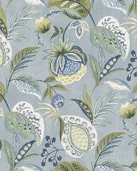 Bohemian Blue Jacobean Wallpaper 3125-72300 by  York Wallcovering 