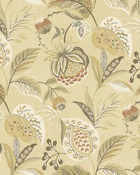 Bohemian Mustard Jacobean Wallpaper 3125-72302 by  York Wallcovering 