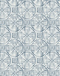 Sandee Navy Medallion Wallpaper 3125-72310 by  York Wallcovering 
