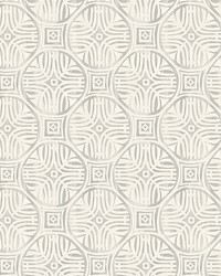 Sandee Grey Medallion Wallpaper 3125-72313 by  York Wallcovering 