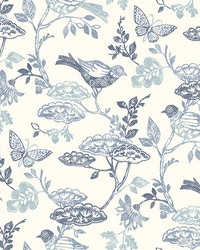 Malmo Blue Trail Wallpaper 3125-72316 by  Novel 