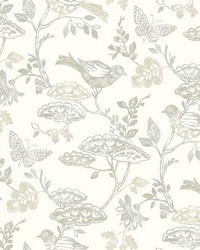 Malmo Grey Trail Wallpaper 3125-72317 by  Old World Weavers 