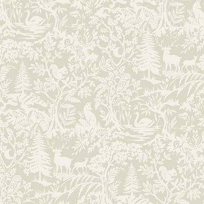 Alrick Taupe Forest Venture Wallpaper 3125-72325 Kinfolk 3125-72325 Brown Sure Strip Animals Leaves Trees and Vines Wallpaper Wood Wallpaper 