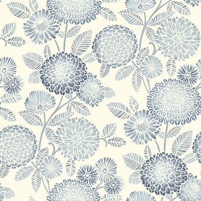 Zalipie Blue Floral Trail Wallpaper 3125-72328 Kinfolk 3125-72328 Blue Sure Strip Flower Wallpaper 