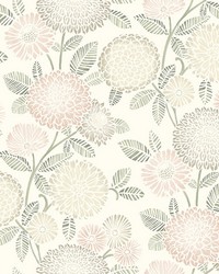 Zalipie Blush Floral Trail Wallpaper 3125-72329 by  York Wallcovering 