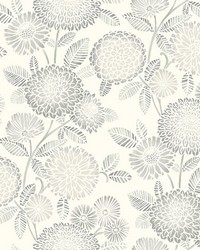 Zalipie Grey Floral Trail Wallpaper 3125-72331 by   