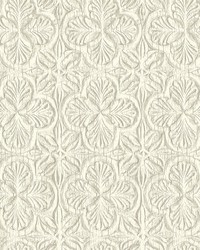 Karachi White Wooden Damask Wallpaper 3125-72334 by  Brewster Wallcovering 