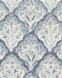 Mimir Blue Quilted Damask Wallpaper 3125-72337 by   