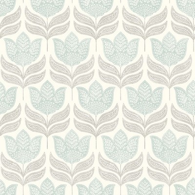 Cathal Aqua Tulip Block Print Wallpaper 3125-72344 Kinfolk 3125-72344 Blue Sure Strip Flower Wallpaper 
