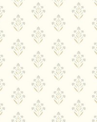 Kova Yellow Floral Crest Wallpaper 3125-72348 by   