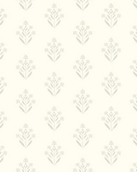 Kova Dove Floral Crest Wallpaper 3125-72349 by   
