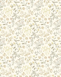 Tarragon Honey Dainty Meadow Wallpaper 3125-72354 by   