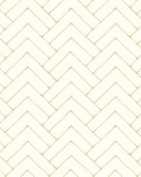 Oswin Light Yellow Tiered Herringbone Wallpaper 3125-72365 by   