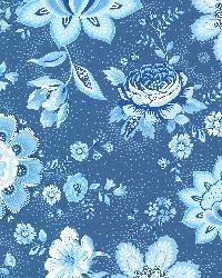 Kali Dark Blue Folklore Chintz by   