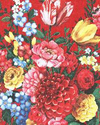 Ayaanle Red Dutch Painters Floral by   