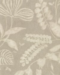 Arvada Light Grey Botanical Wallpaper by   