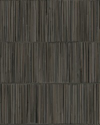 Aspen Charcoal Natural Stripe Wallpaper by   