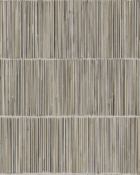 Aspen Grey Natural Stripe Wallpaper by   