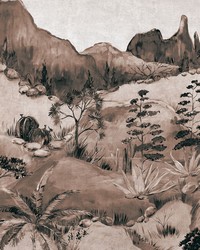 Scenic Savanna Sepia Wall Mural by   