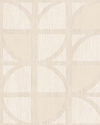 Tulip Cream Geometric Trellis Wallpaper by   