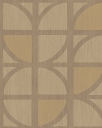 Tulip Gold Geometric Trellis Wallpaper by   