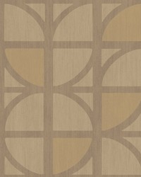 Tulip Gold Geometric Trellis Wallpaper by  B Berger 