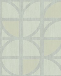 Tulip Mint Geometric Trellis Wallpaper by  Washington Wallcoverings 
