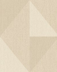 Diamond Khaki Tri-Tone Geometric Wallpaper by   