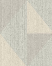 Diamond Light Blue Tri-Tone Geometric Wallpaper by   