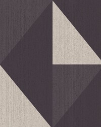 Diamond Black Tri-Tone Geometric Wallpaper by   