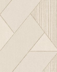 Art Deco Cream Glam Geometric Wallpaper by  B Berger 