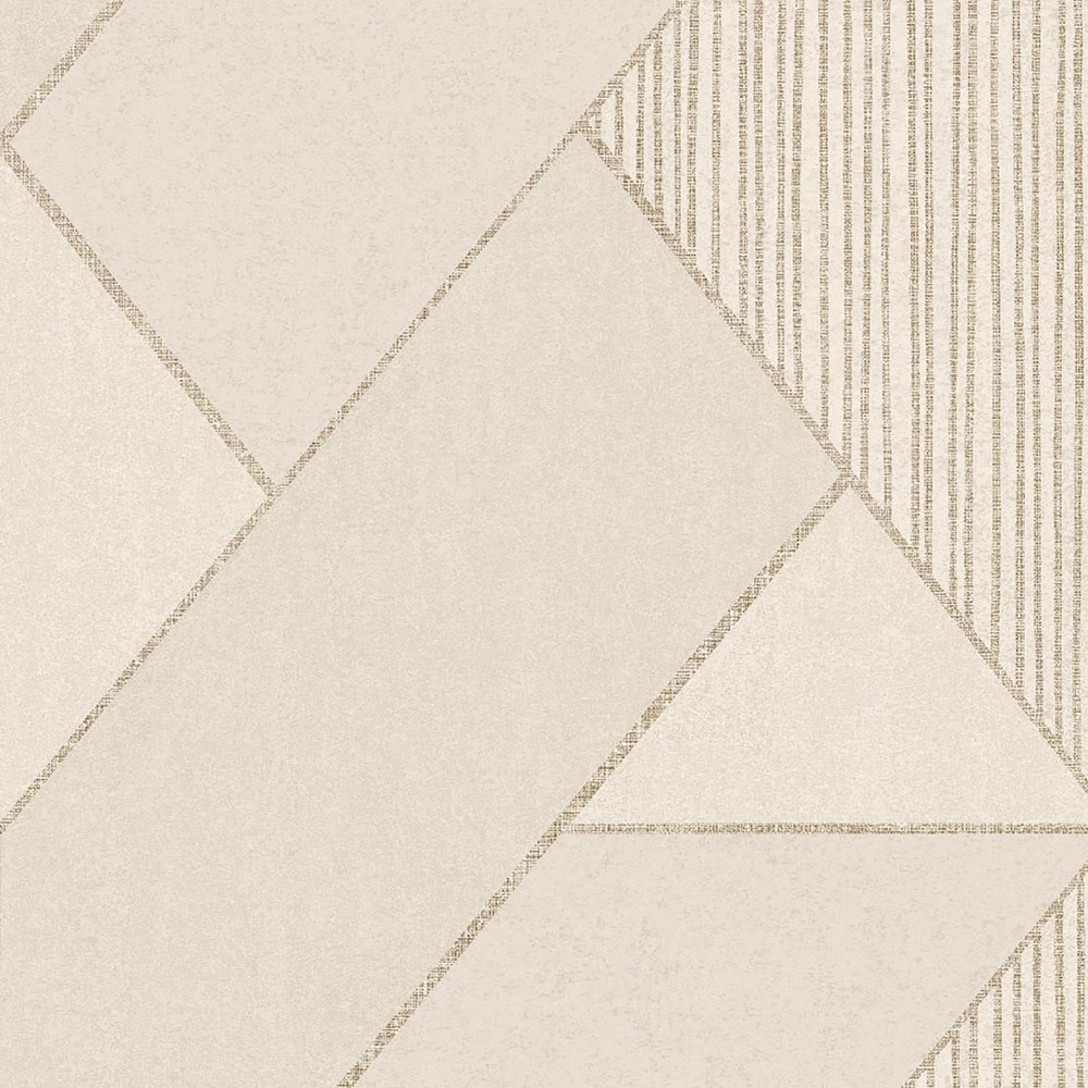 Brewster Wallcovering Art Deco Cream Glam Geometric Wallpaper Wallpaper