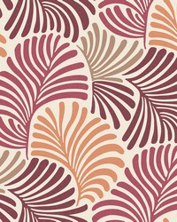 Trousdale Rasberry Fanning Flora  4034-72128 by  Brewster Wallcovering 