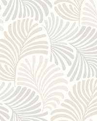 Trousdale Neutral Fanning Flora  4034-72129 by  Brewster Wallcovering 