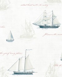 Andrew White Sailboat Wallpaper 4041-01703 by   