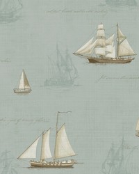 Andrew Seafoam Sailboat Wallpaper 4041-01704 by   