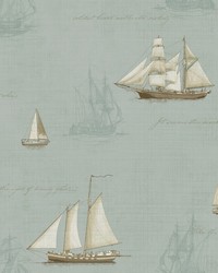 Andrew Seafoam Sailboat Wallpaper 4041-01704 by  Scalamandre Wallcoverings 