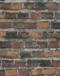 Lennox Rust Brick Wallpaper 4041-428063 by   
