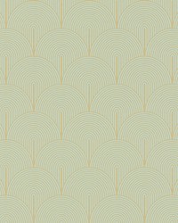 Oxxon Gold Deco Arches Wallpaper 4041-552454 by  Michaels Textiles 