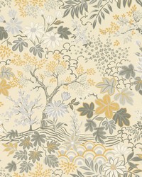 Vesper Eggshell Forest Floral Wallpaper 4041-553345 by  Roth and Tompkins Textiles 