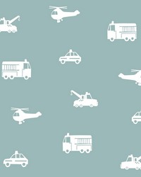 Briony Blue Vehicles Wallpaper 4060-128864 by  Brewster Wallcovering 