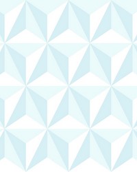 Adella Sky Blue Geometric Wallpaper 4060-138912 by   