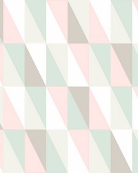 Inez Pastel Geometric Wallpaper 4060-138919 by   