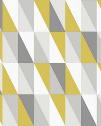 Inez Mustard Geometric Wallpaper 4060-138921 by   